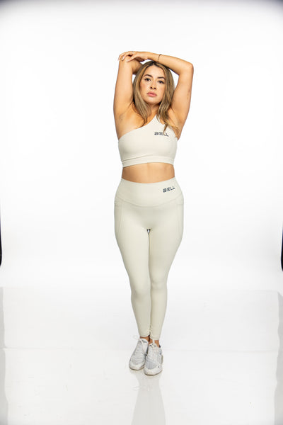 Bell One-Shoulder Set – White