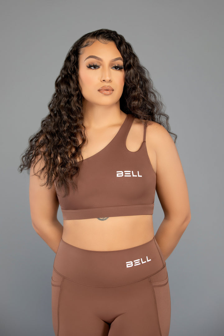 Bell One-Shoulder Bra - Mocha