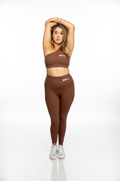 Bell One-Shoulder Set – Mocha