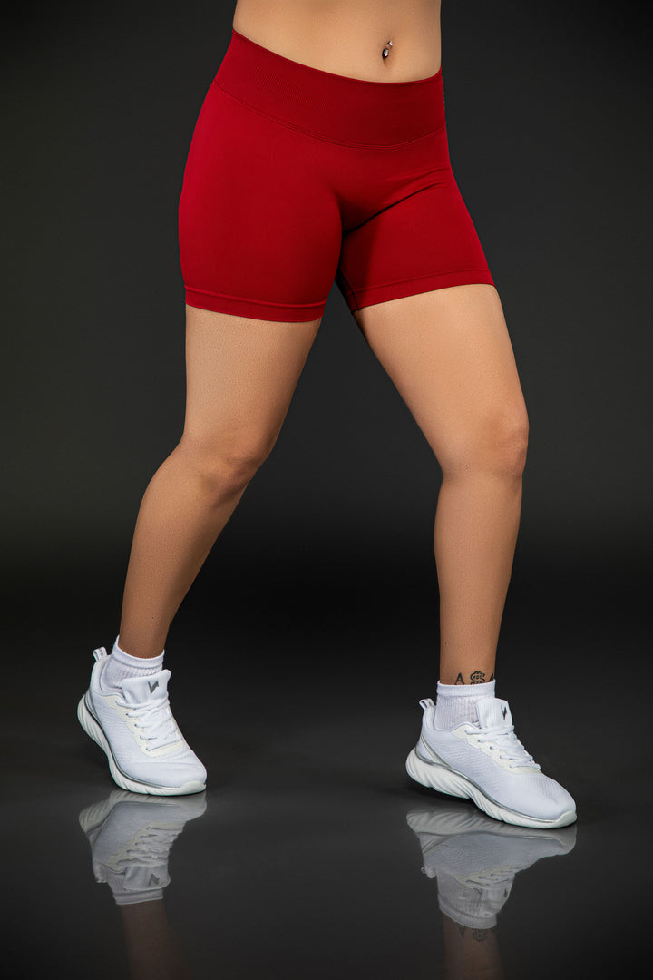 Bell Seamless Scrunch Shorts - Electric Cherry