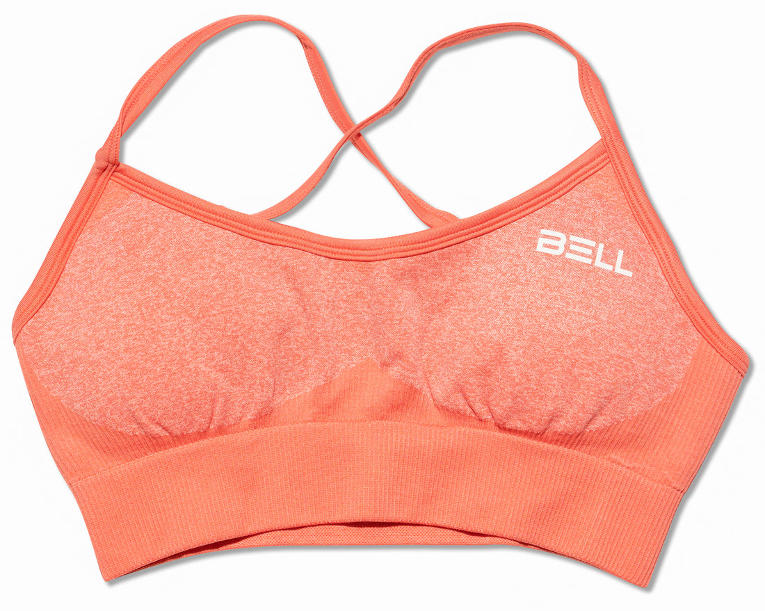 Criss-Cross Bell Sports Bra- Pink
